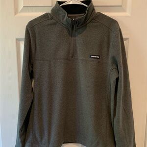 Lands' End Men's Charcoal Zip-Up Sweater